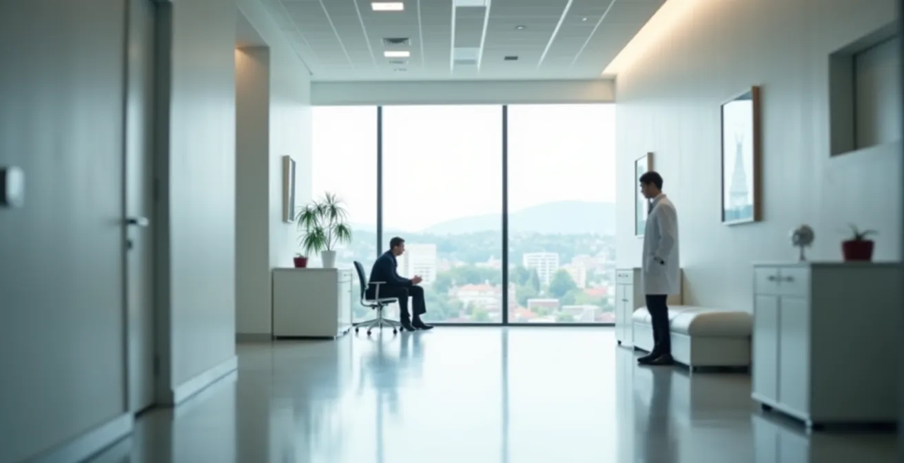 Patientenberatung in modernem Schweizer Universitätsspital