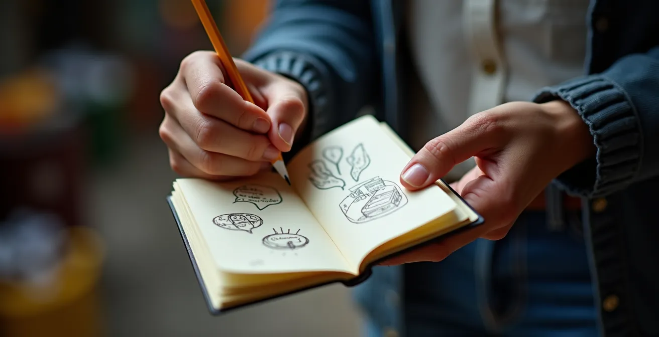 Person zeigt mit Gestik und Mimik Interesse an lokaler Sprache während Unterhaltung